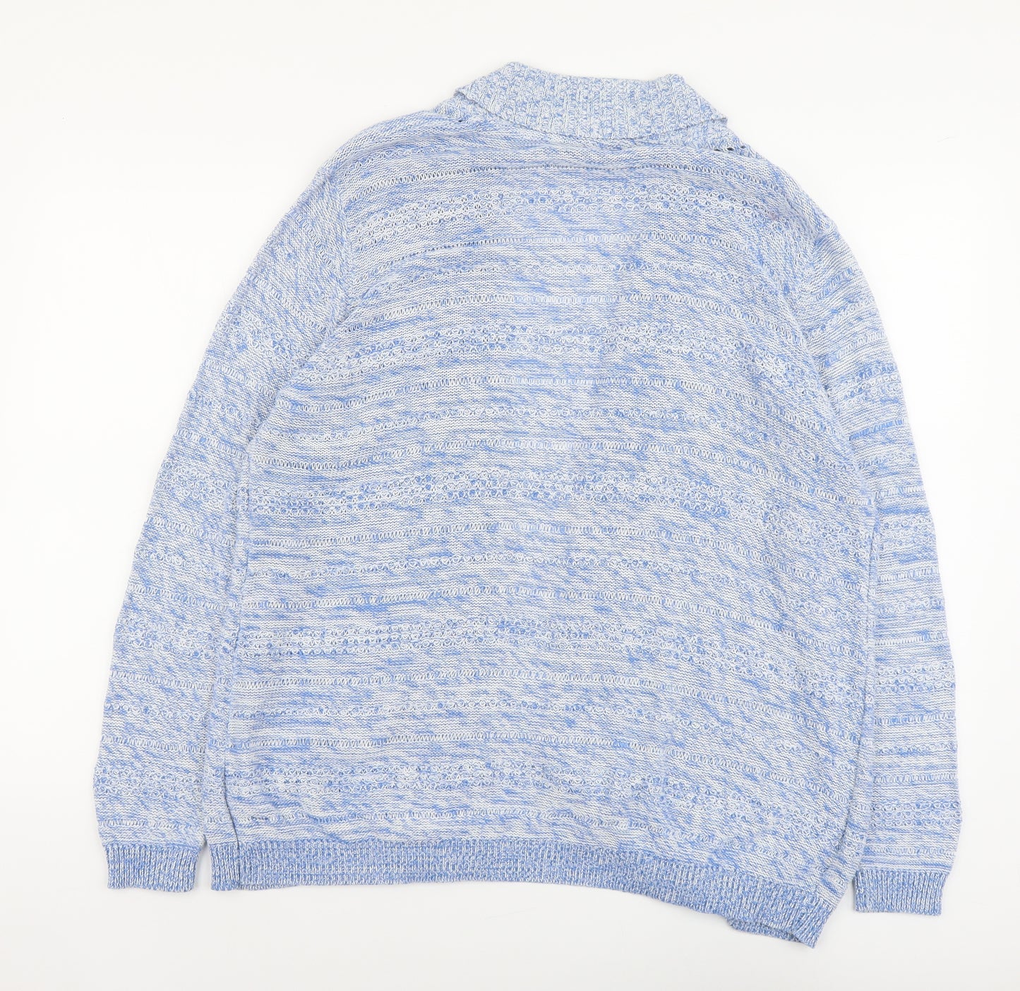 Profile Womens Blue V-Neck Cotton Cardigan Jumper Size 18