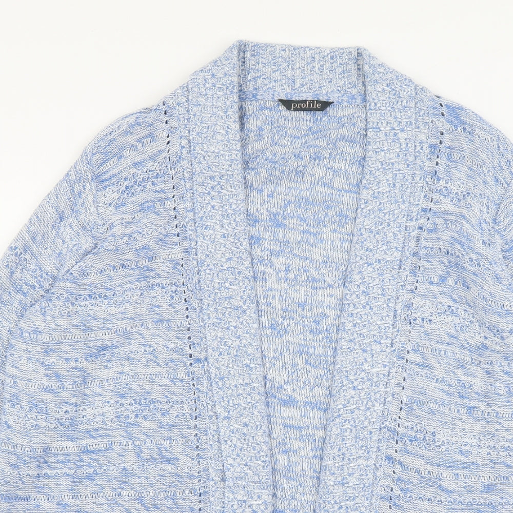 Profile Womens Blue V-Neck Cotton Cardigan Jumper Size 18