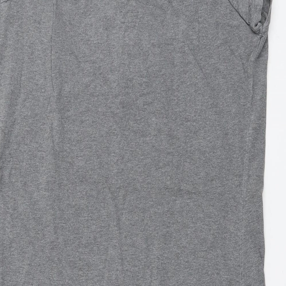 NEXT Womens Grey Cotton T-Shirt Dress Size 12 Round Neck Pullover