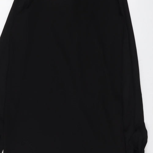 NEXT Womens Black Polyester Shirt Dress Size 8 Collared Pullover