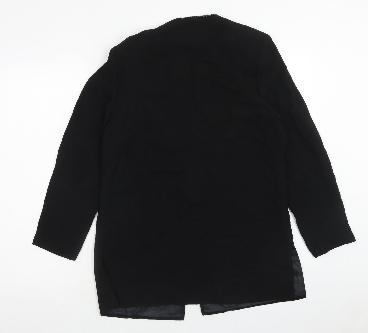 Gina Bacconi Womens Black Jacket Size 12 Hook & Eye