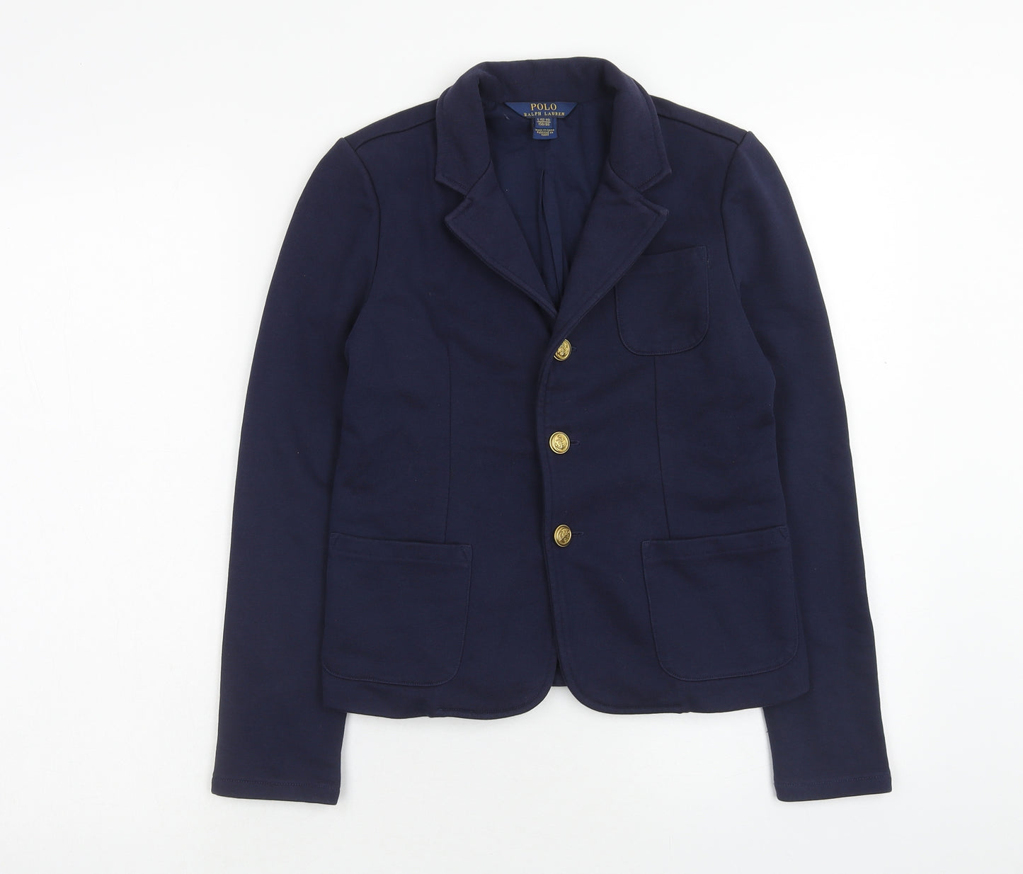 Ralph Lauren Girls Blue Jacket Blazer Size 12-13 Years Button
