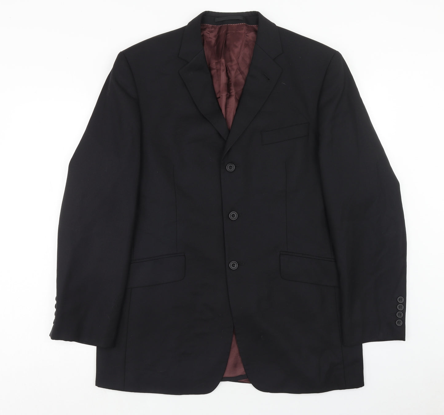 Jasper Conran Mens Black Wool Jacket Blazer Size 42