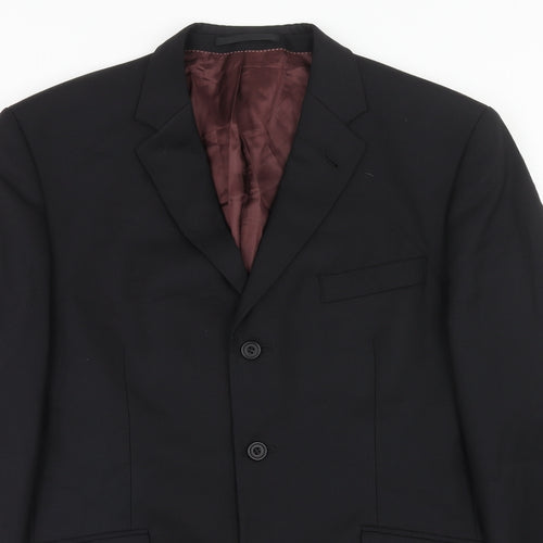 Jasper Conran Mens Black Wool Jacket Blazer Size 42