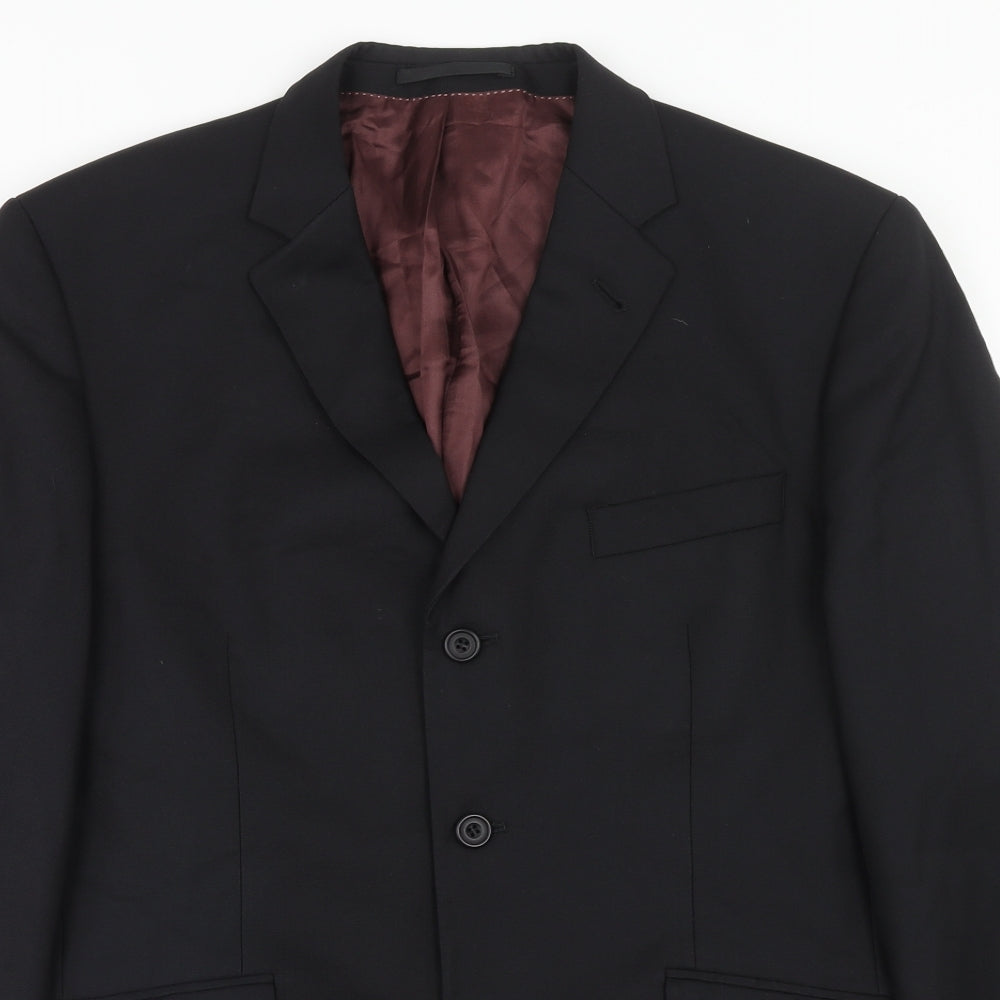 Jasper Conran Mens Black Wool Jacket Blazer Size 42