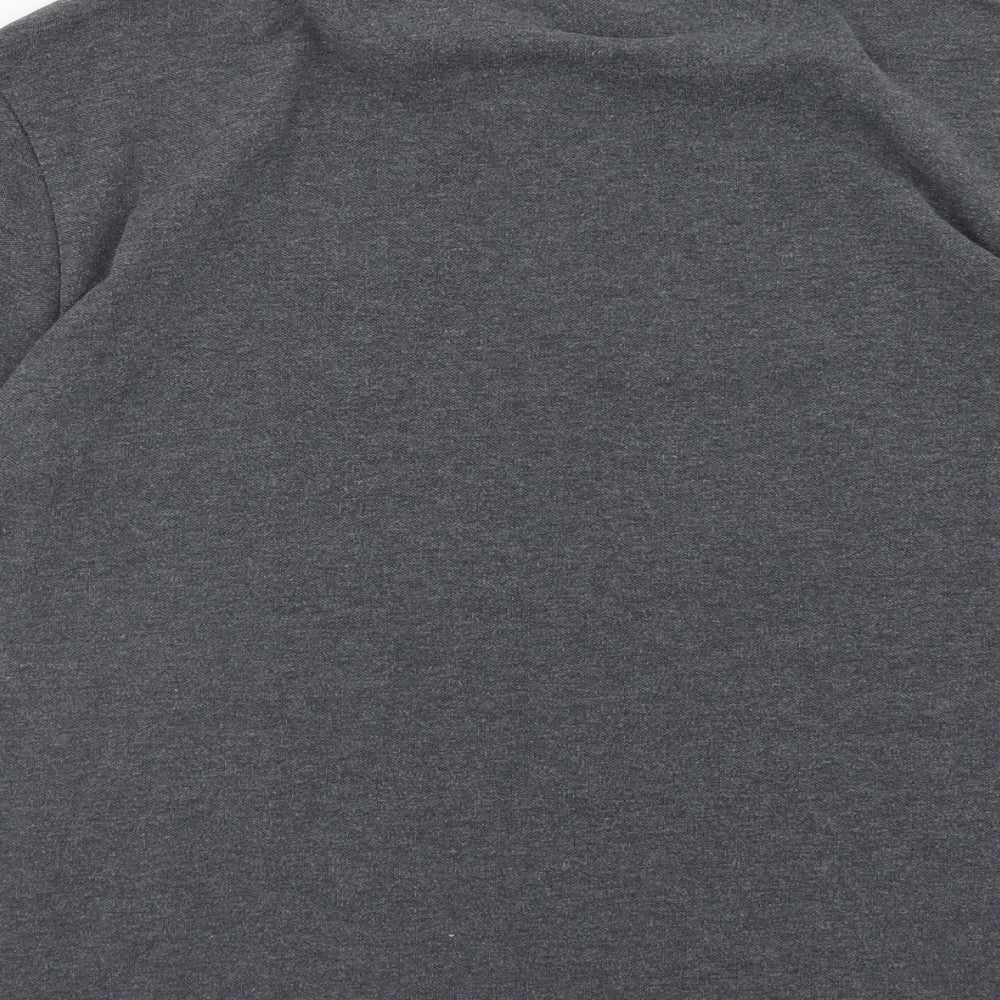 Firetrap Mens Grey Cotton Polo Size XL Collared Button
