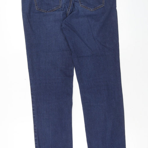 TU Womens Blue Cotton Skinny Jeans Size 12 Regular Zip