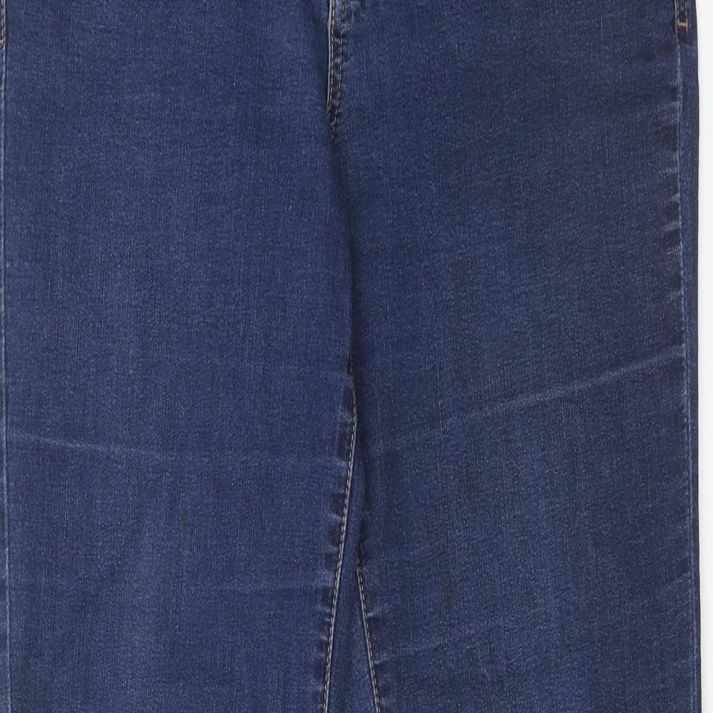 TU Womens Blue Cotton Skinny Jeans Size 12 Regular Zip