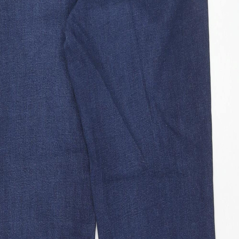 TU Womens Blue Cotton Skinny Jeans Size 12 Regular Zip