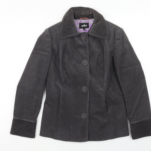 Per Una Womens Grey Jacket Size 10 Button