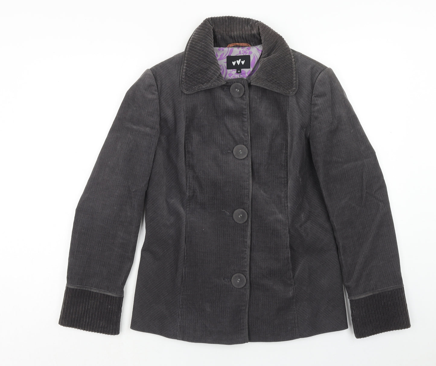 Per Una Womens Grey Jacket Size 10 Button