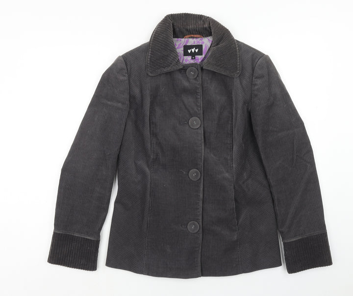 Per Una Womens Grey Jacket Size 10 Button