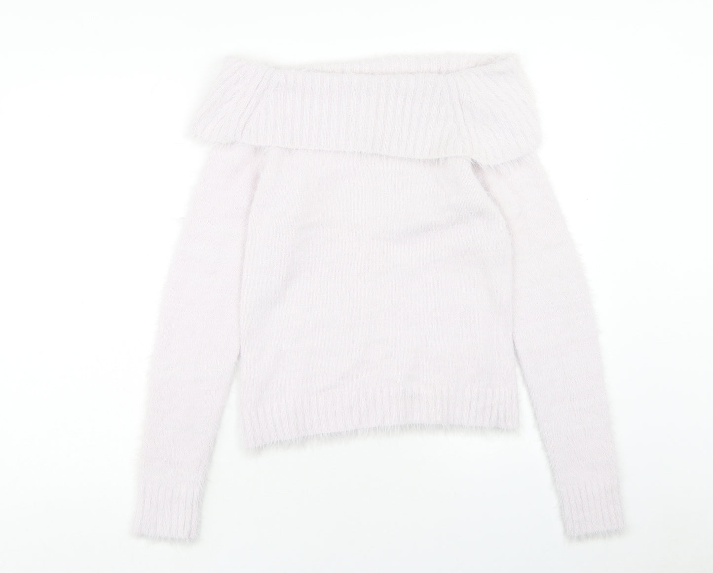 Primark Womens Purple Roll Neck Nylon Pullover Jumper Size M - Size 10-12