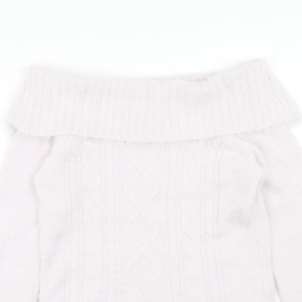 Primark Womens Purple Roll Neck Nylon Pullover Jumper Size M - Size 10-12