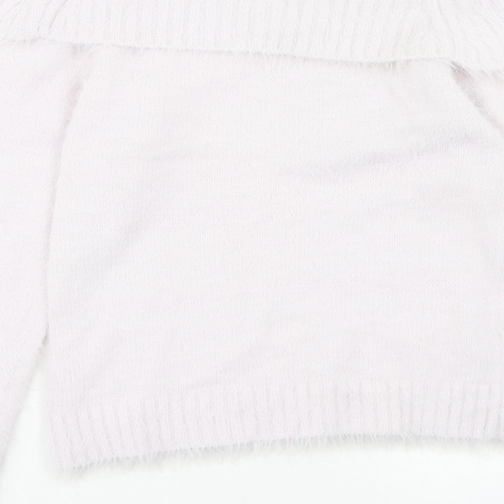 Primark Womens Purple Roll Neck Nylon Pullover Jumper Size M - Size 10-12