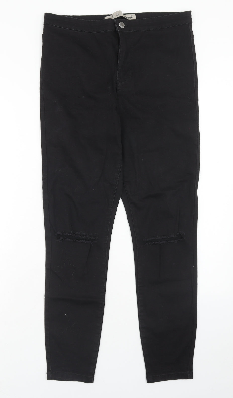 Denim & Co. Womens Black Cotton Jegging Jeans Size 16 Regular Zip