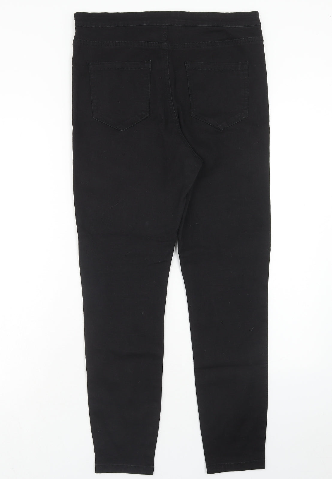 Denim & Co. Womens Black Cotton Jegging Jeans Size 16 Regular Zip