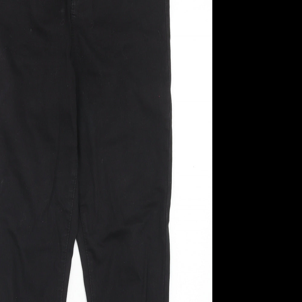 Denim & Co. Womens Black Cotton Jegging Jeans Size 16 Regular Zip