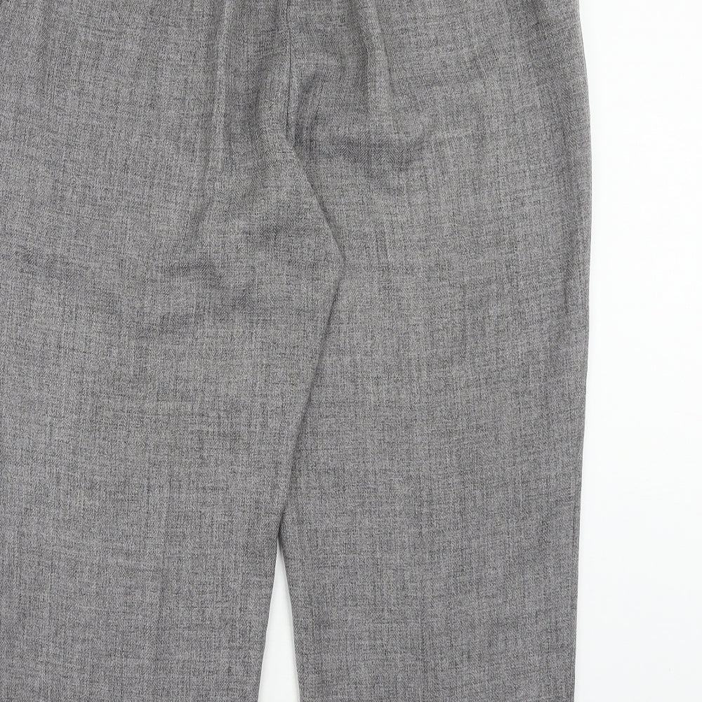 Marks and Spencer Womens Grey Polyester Trousers Size 22 Regular