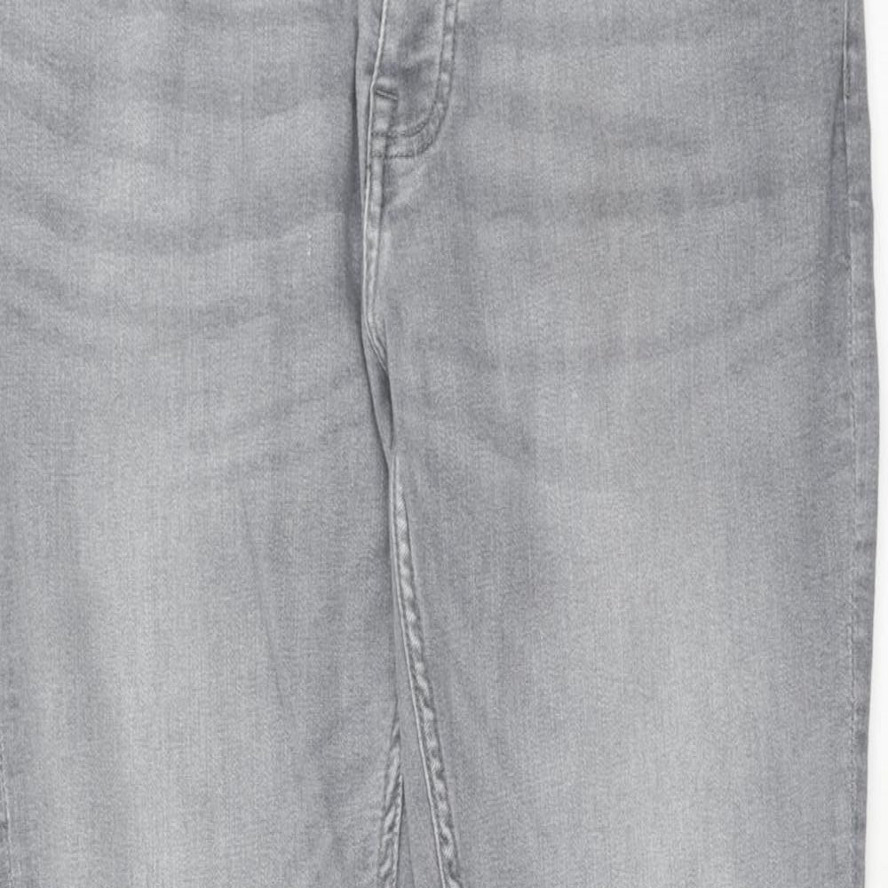 Denim & Co. Mens Grey Cotton Skinny Jeans Size 36 in L32 in Regular Button