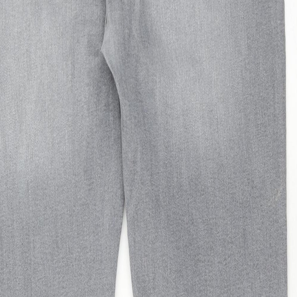 Denim & Co. Mens Grey Cotton Skinny Jeans Size 36 in L32 in Regular Button