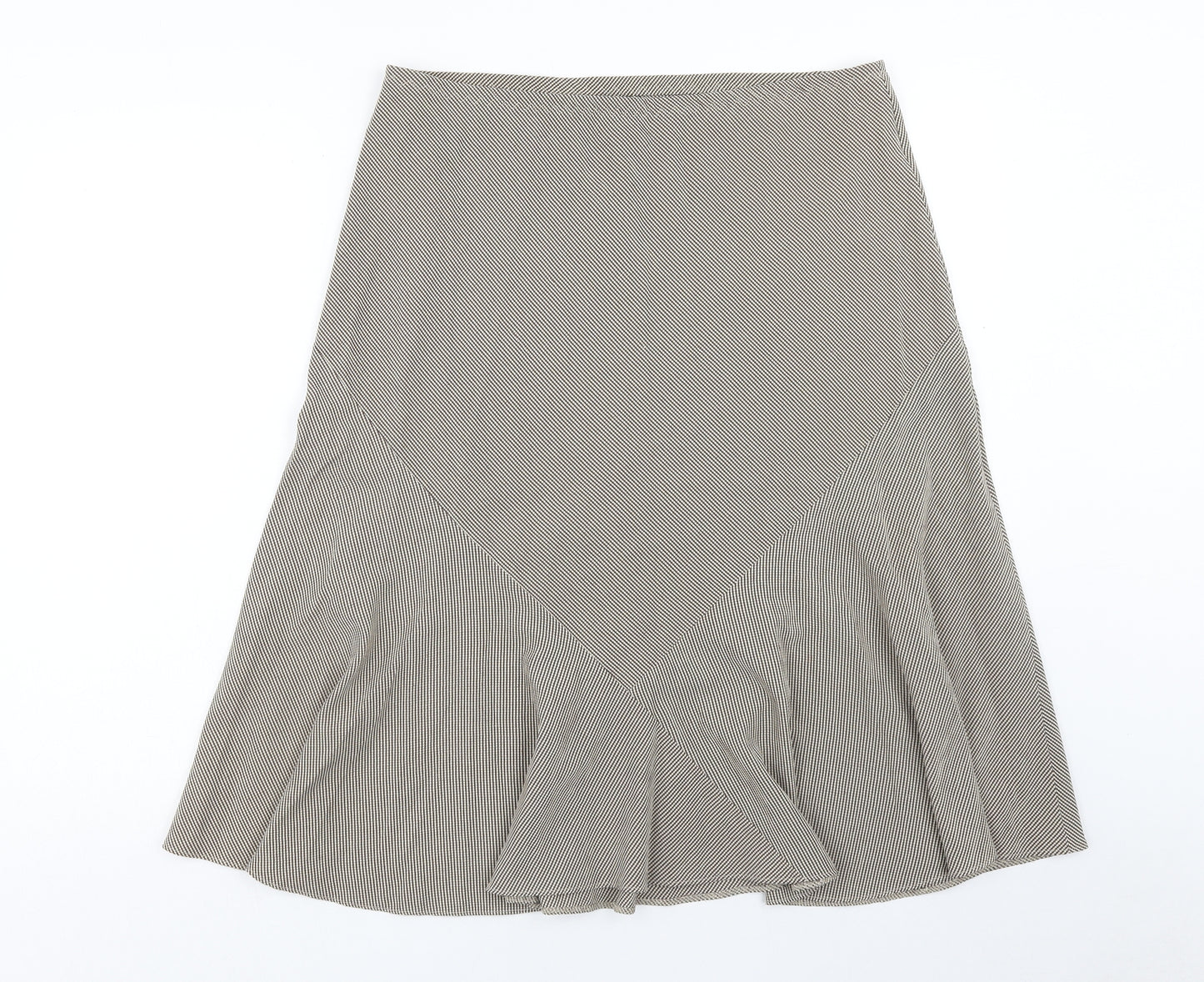 Marks and Spencer Womens Brown Viscose Trumpet Skirt Size 16
