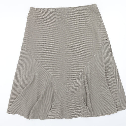 Marks and Spencer Womens Brown Viscose Trumpet Skirt Size 16