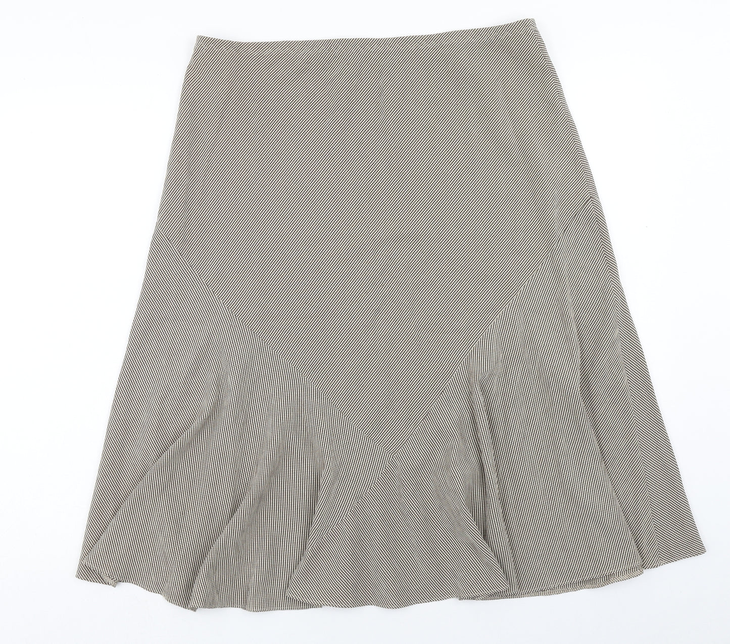 Marks and Spencer Womens Brown Viscose Trumpet Skirt Size 16