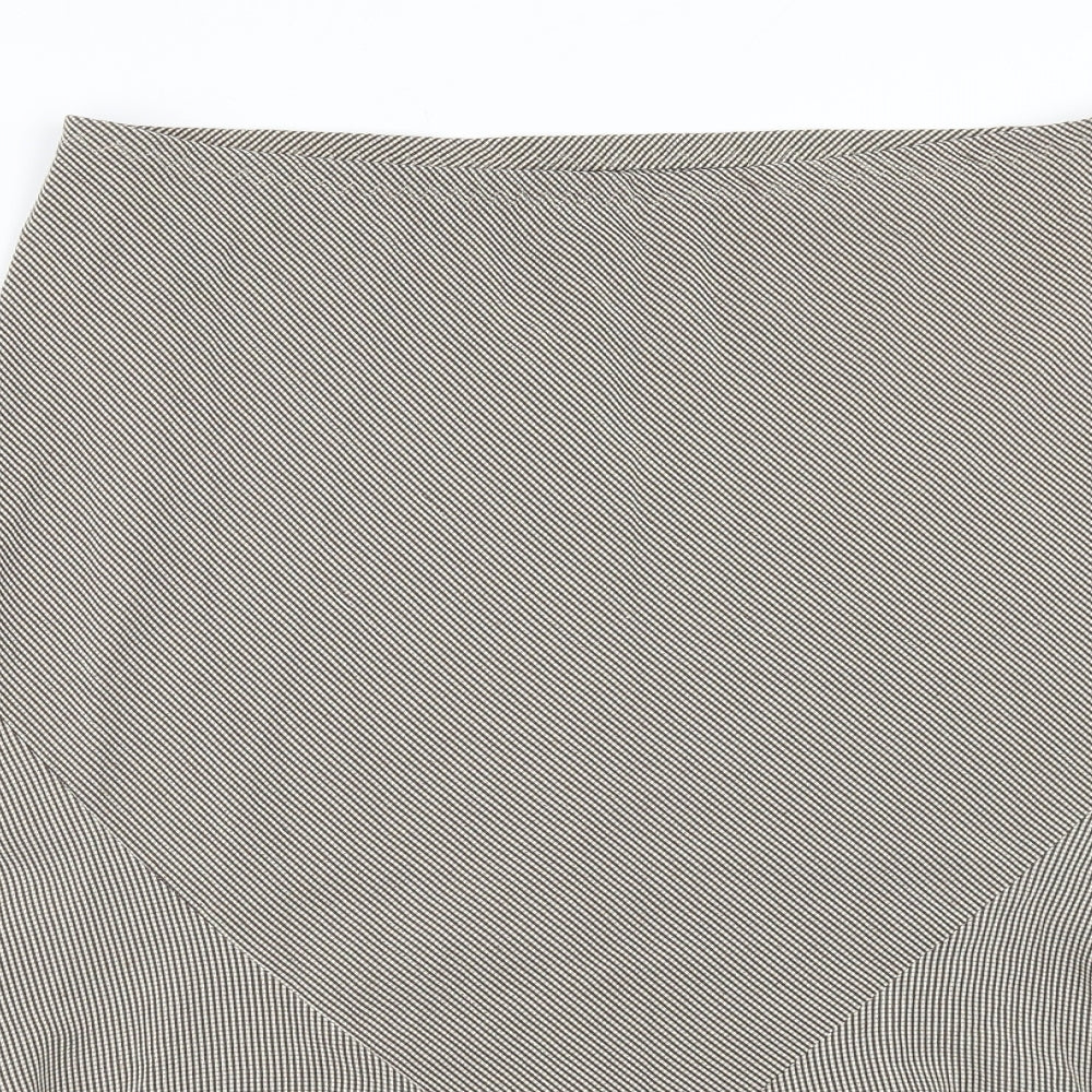 Marks and Spencer Womens Brown Viscose Trumpet Skirt Size 16