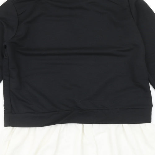 Izabelle London Womens Black Polyester Pullover Sweatshirt Size 12 Pullover