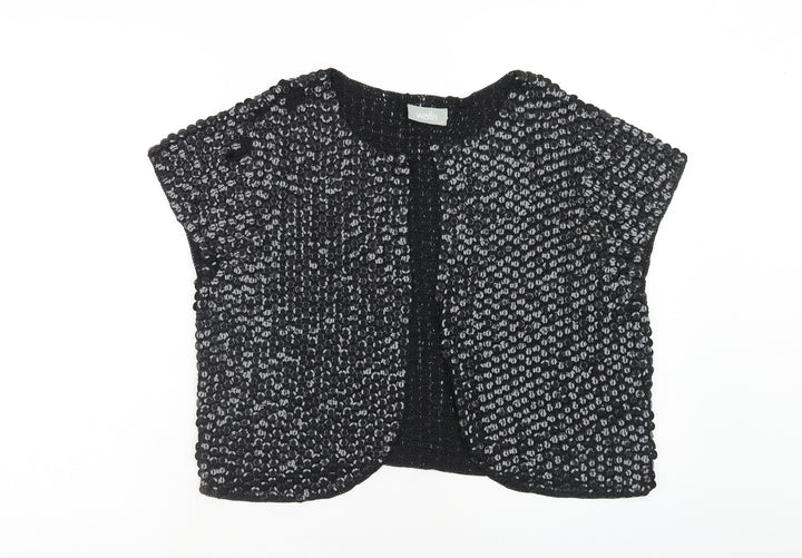 Wallis Womens Black Round Neck Viscose Cardigan Jumper Size L