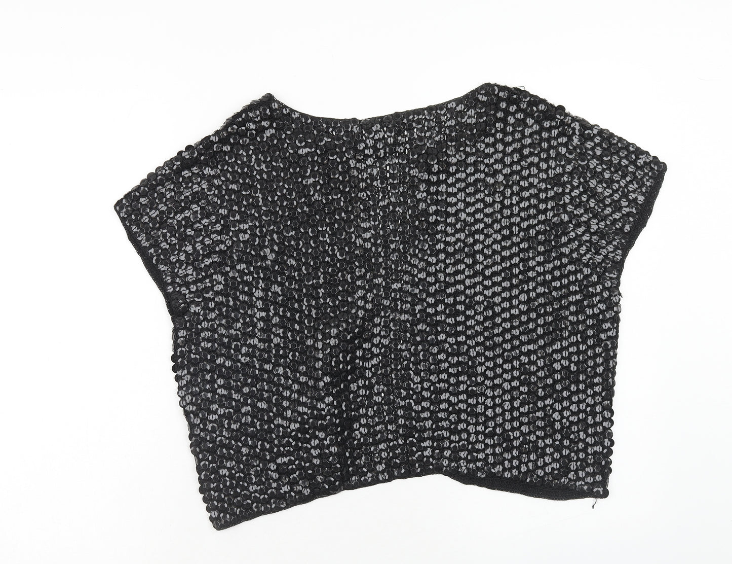 Wallis Womens Black Round Neck Viscose Cardigan Jumper Size L