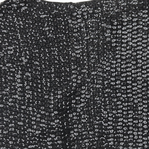 Wallis Womens Black Round Neck Viscose Cardigan Jumper Size L