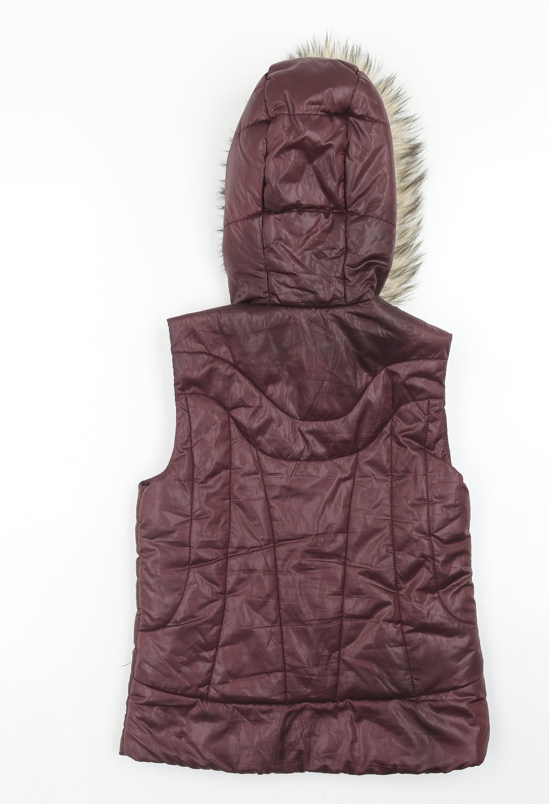 River Island Womens Purple Gilet Jacket Size 6 Zip