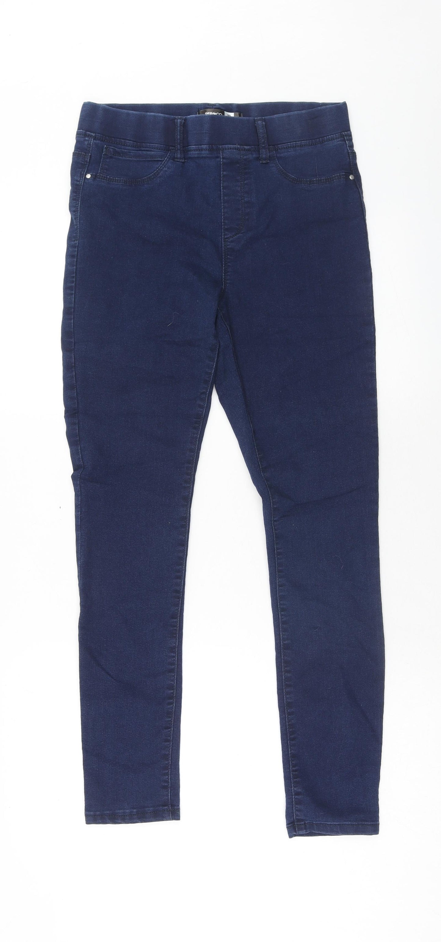 pep&co Womens Blue Cotton Skinny Jeans Size 10 Regular