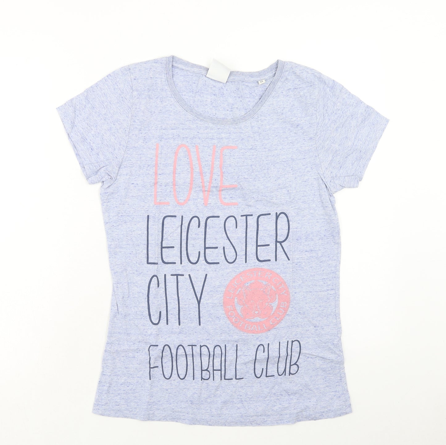 Stanley Stella Womens Blue Cotton Basic T-Shirt Size M Scoop Neck - Leicester City Football Club