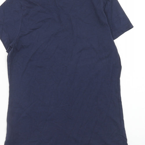 Originals Womens Blue Cotton Basic T-Shirt Size 10 Scoop Neck