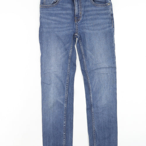 TU Girls Blue Cotton Skinny Jeans Size 9 Months Regular Zip
