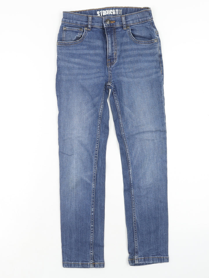 TU Girls Blue Cotton Skinny Jeans Size 9 Months Regular Zip