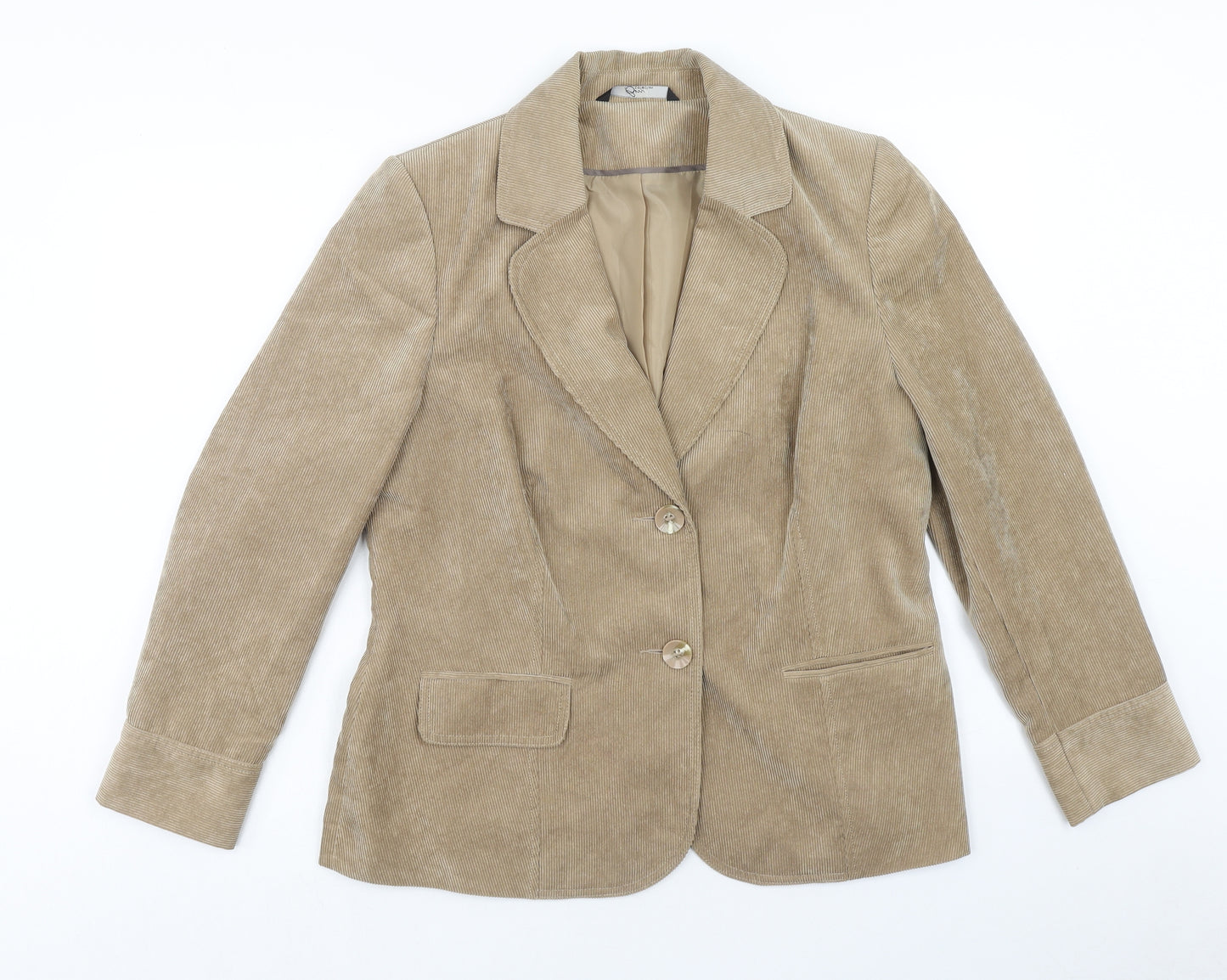 Bonmarche Womens Brown Jacket Blazer Size 14 Button