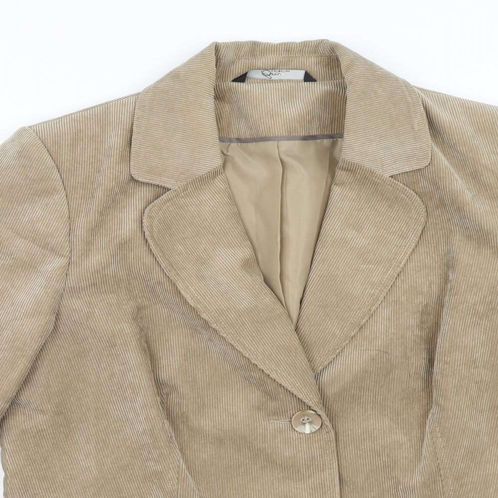 Bonmarche Womens Brown Jacket Blazer Size 14 Button