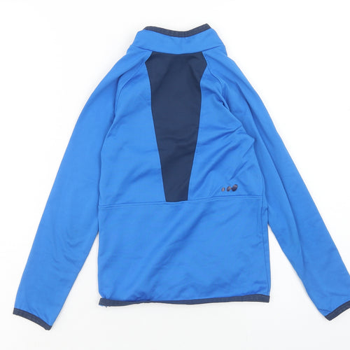 DECATHLON Boys Blue Polyester Pullover Sweatshirt Size 8 Years Zip