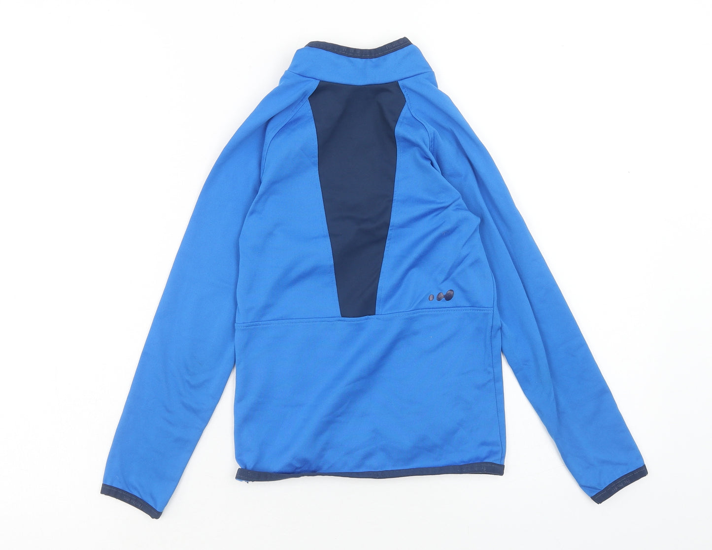 DECATHLON Boys Blue Polyester Pullover Sweatshirt Size 8 Years Zip