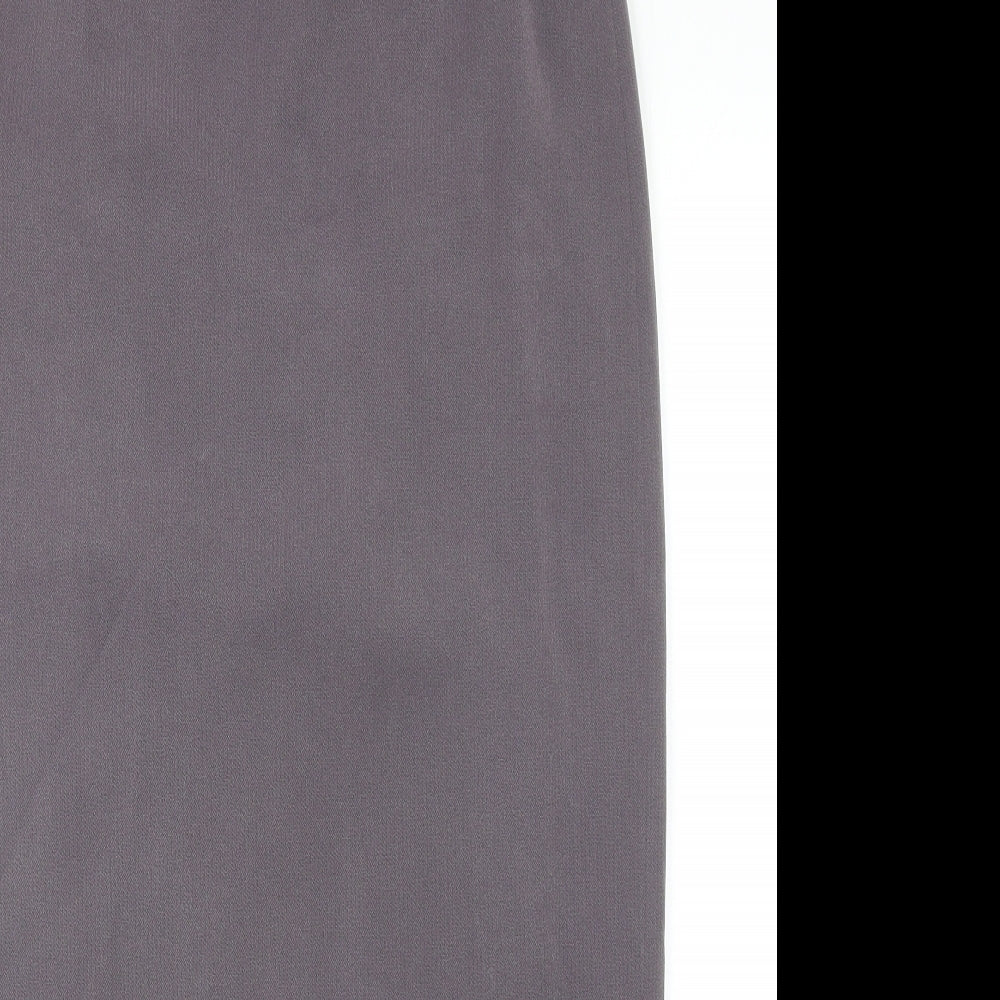 NEXT Womens Grey Polyester Straight & Pencil Skirt Size 14 Zip