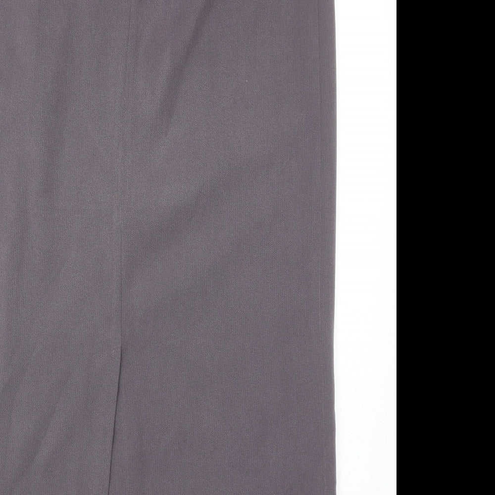 NEXT Womens Grey Polyester Straight & Pencil Skirt Size 14 Zip