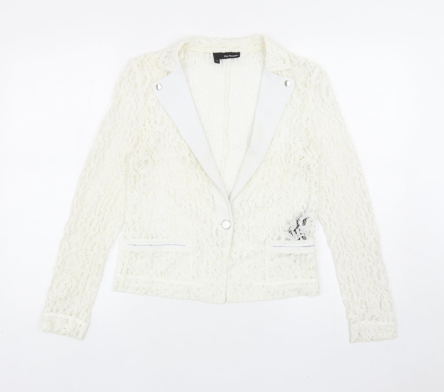 The Kooples Womens Ivory Polyamide Jacket Blazer Size S - Lace detail