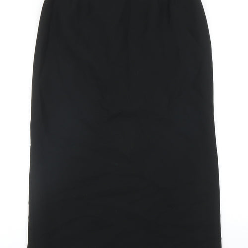 Kasper Womens Black Polyester Straight & Pencil Skirt Size 10 Zip