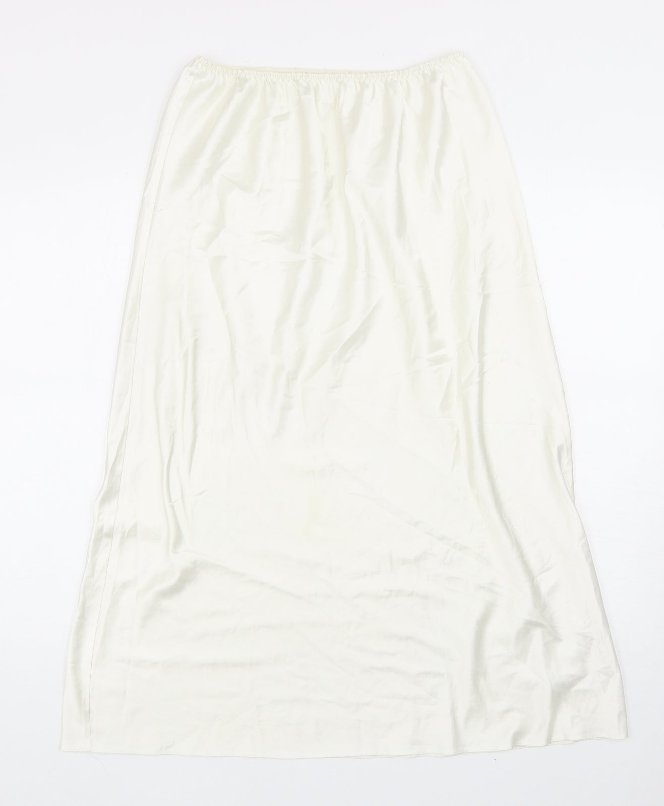 Preworn Womens White Polyester Flare Skirt Size 25 in
