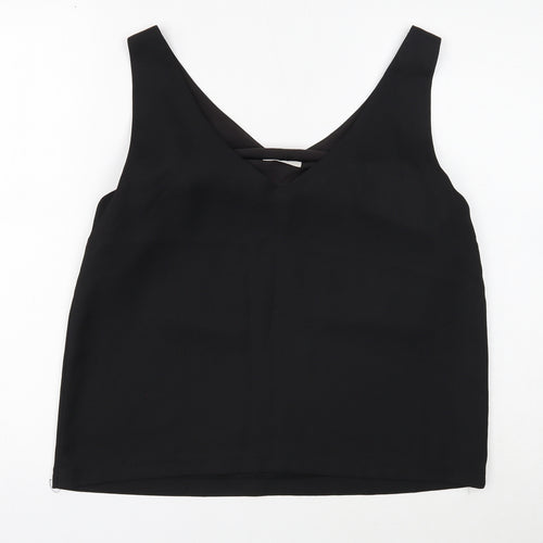 Hush Womens Black Polyester Basic Tank Size 12 V-Neck