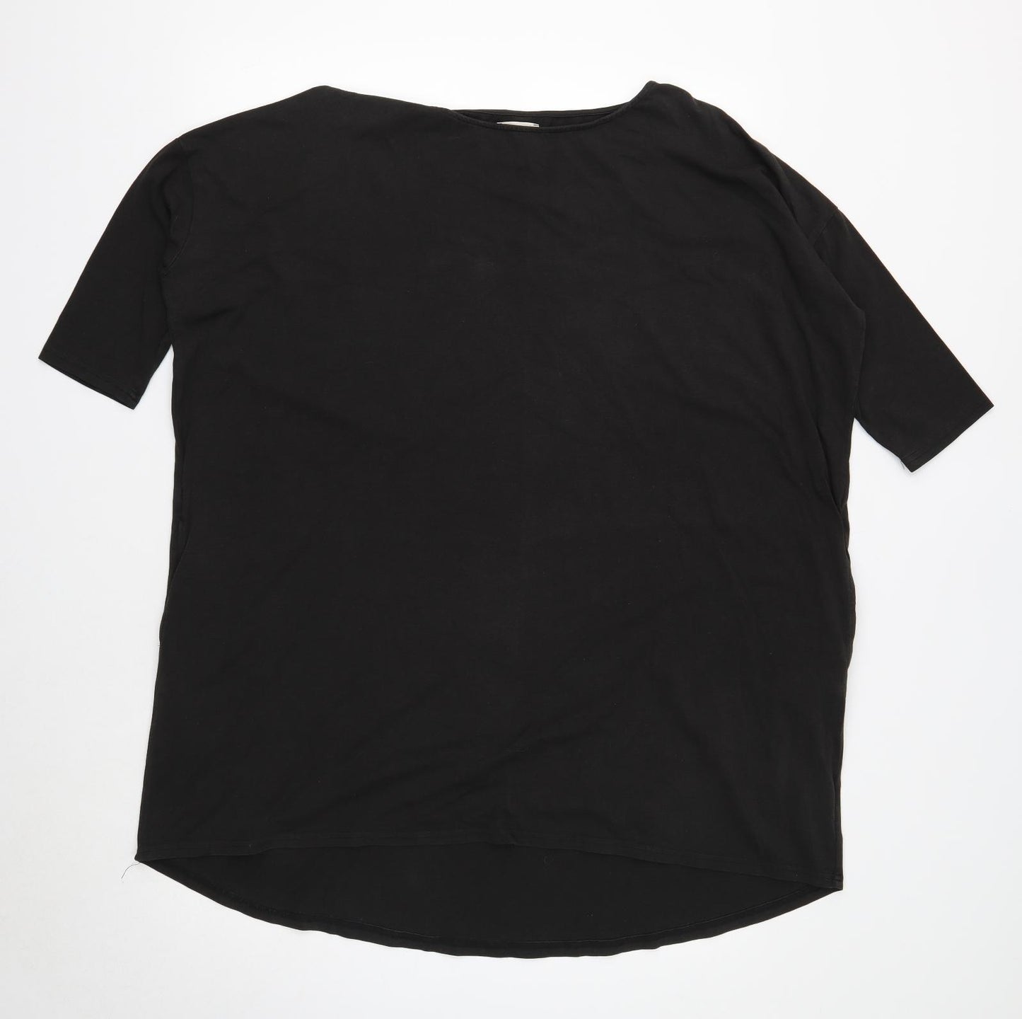 Hush Womens Black Cotton T-Shirt Dress Size S Round Neck Pullover